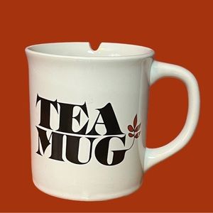 Vintage Tea Drinker’s Mug Cup cut out notch for tea bags